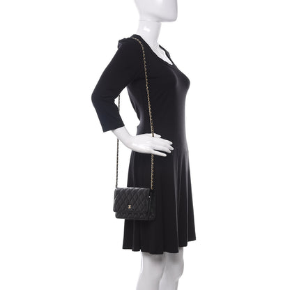 Chanel Caviar Quilted Wallet On Chain WOC Black 2 of 12