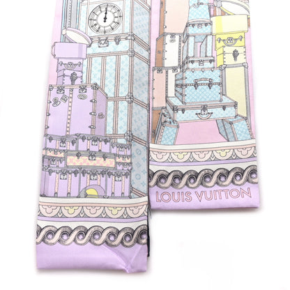 Louis Vuitton Silk Monogram Around The World Bandeau Mauve 2 of 3