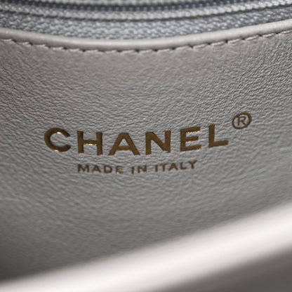 Chanel Lambskin Chevron Quilted Medium Trendy CC Dual Handle Flap Bag Grey 8 of 13