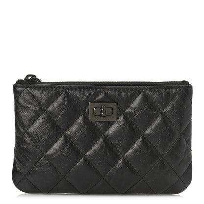 Chanel Aged Calfskin Quilted Small Reissue Cosmetic Case So Black 1 of 10