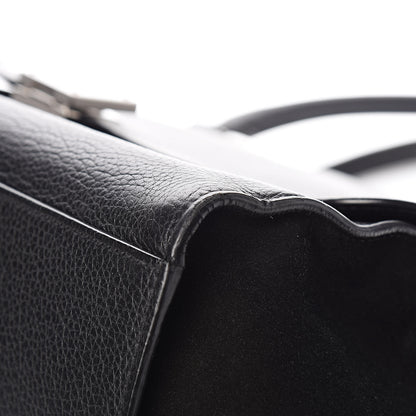 Celine Drummed Calfskin Suede Double Zip Trapeze Black 10 of 13