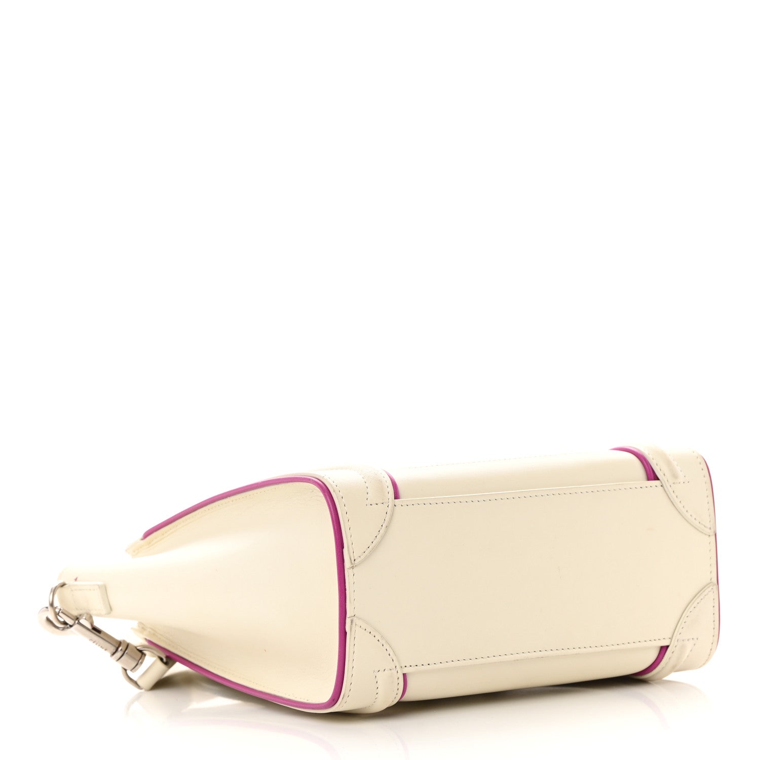 Celine Smooth Calfskin Nano Luggage White Magenta 4 of 24