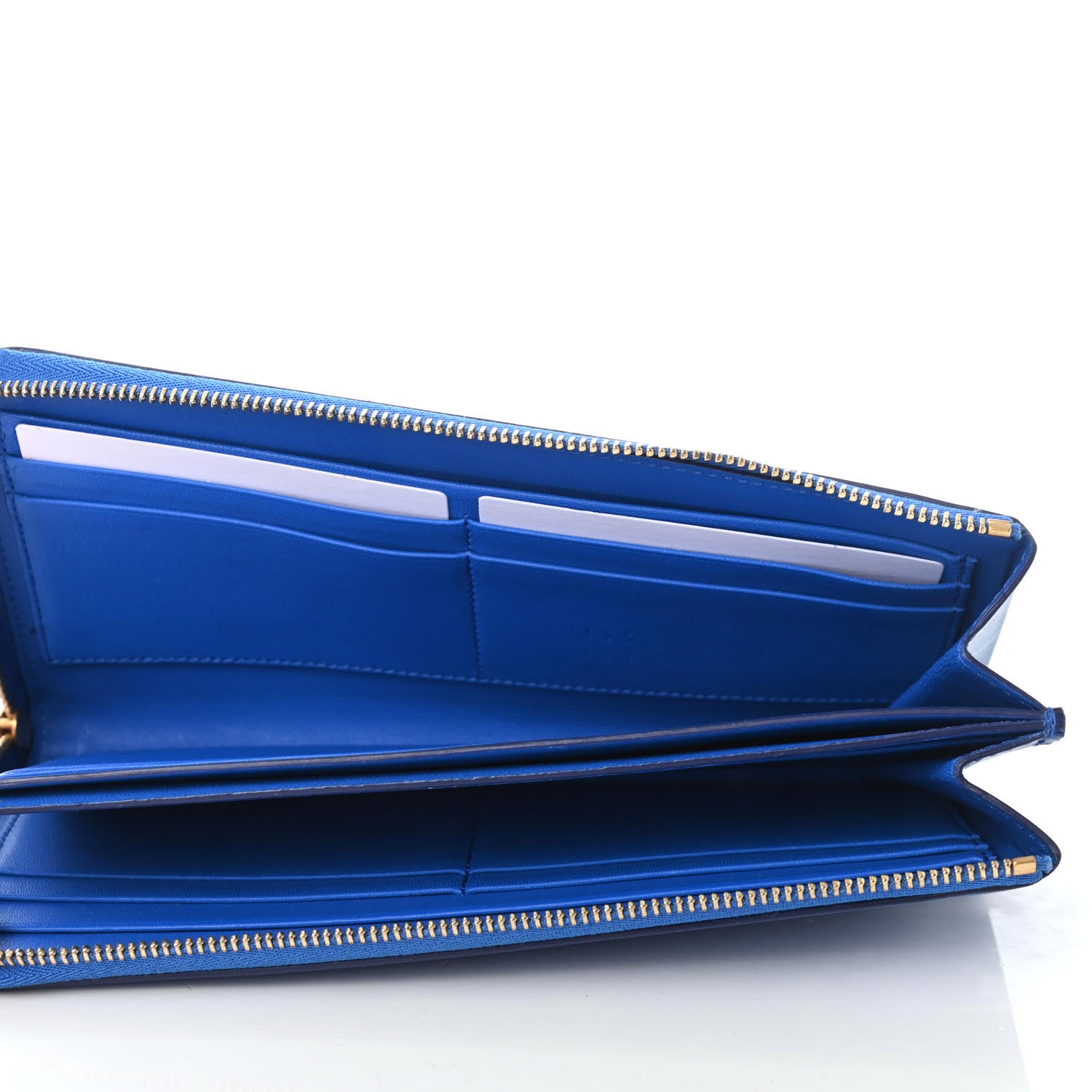Celine Smooth Calfskin Large Half Zip Multifunction Wallet Blue 6 of 8