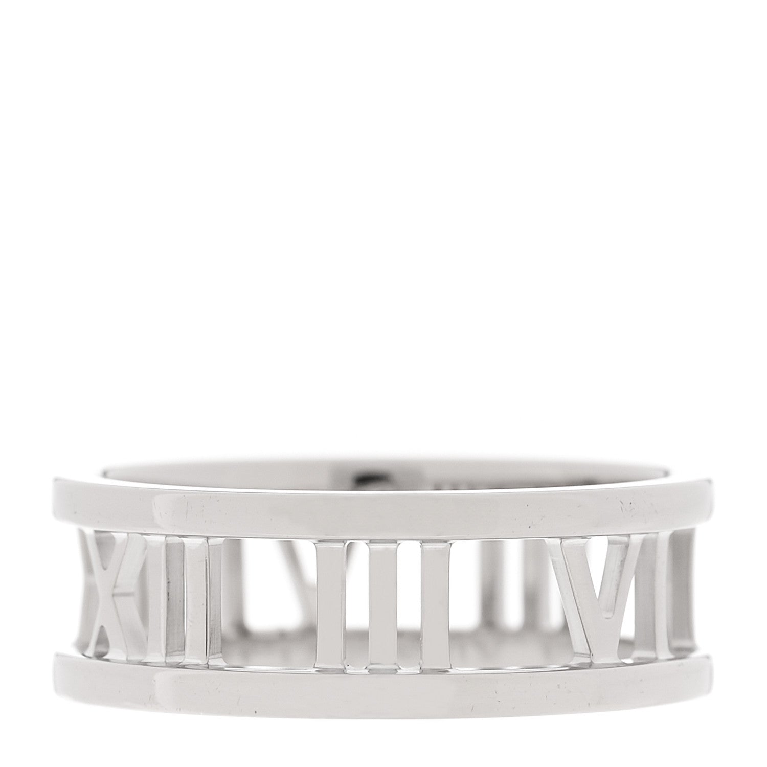 Tiffany 18K White Gold Atlas Open Ring  55 7.25 1 of 3