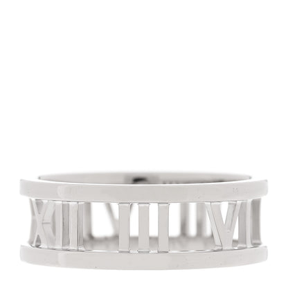 Tiffany 18K White Gold Atlas Open Ring  55 7.25 1 of 3