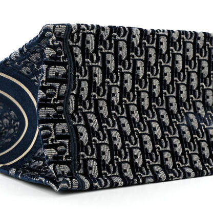 Christian Dior CHRISTIAN DIOR Oblique Velvet Medium Book Tote Blue Multicolor 9 of 12