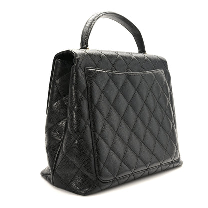 Chanel Caviar Quilted Jumbo Kelly Flap Black 3 of 9
