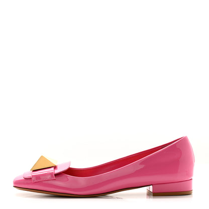Valentino Garavani Patent One Stud Ballerina 20mm Flats 40 Feminine Pink 1 of 12