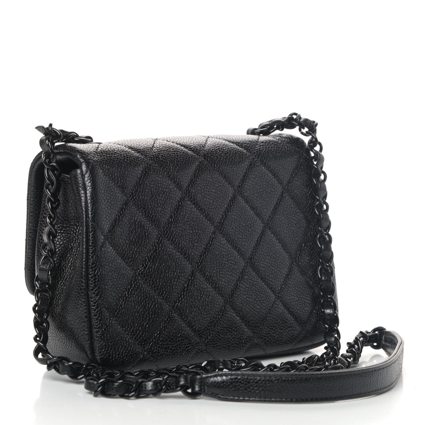 Caviar Quilted Incognito Mini Square Flap Black