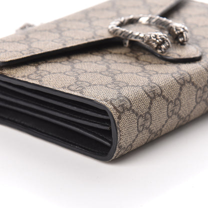 Gucci GG Supreme Monogram Mini Dionysus Chain Wallet Beige Black 9 of 11