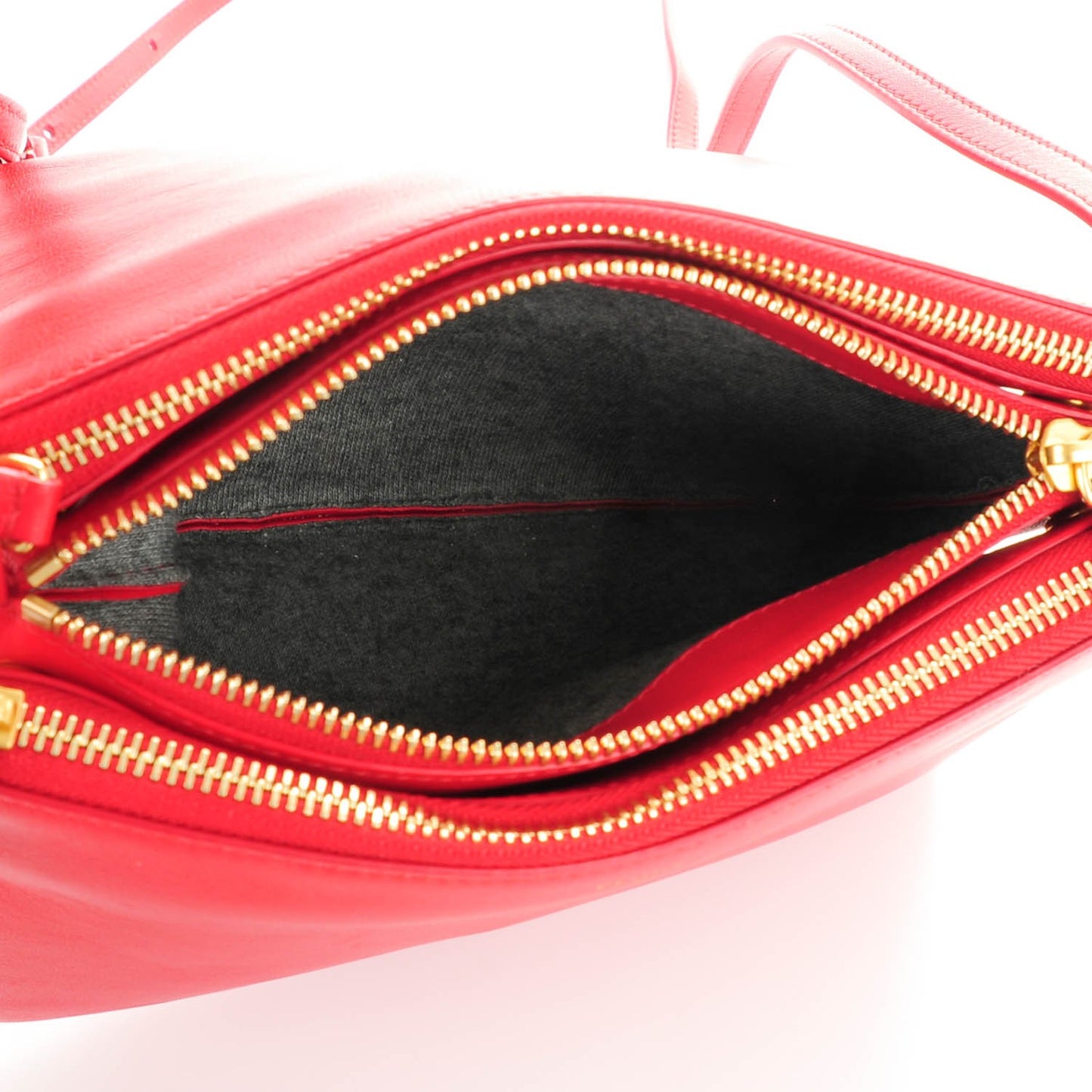 Lambskin Small Trio Crossbody Bag Red