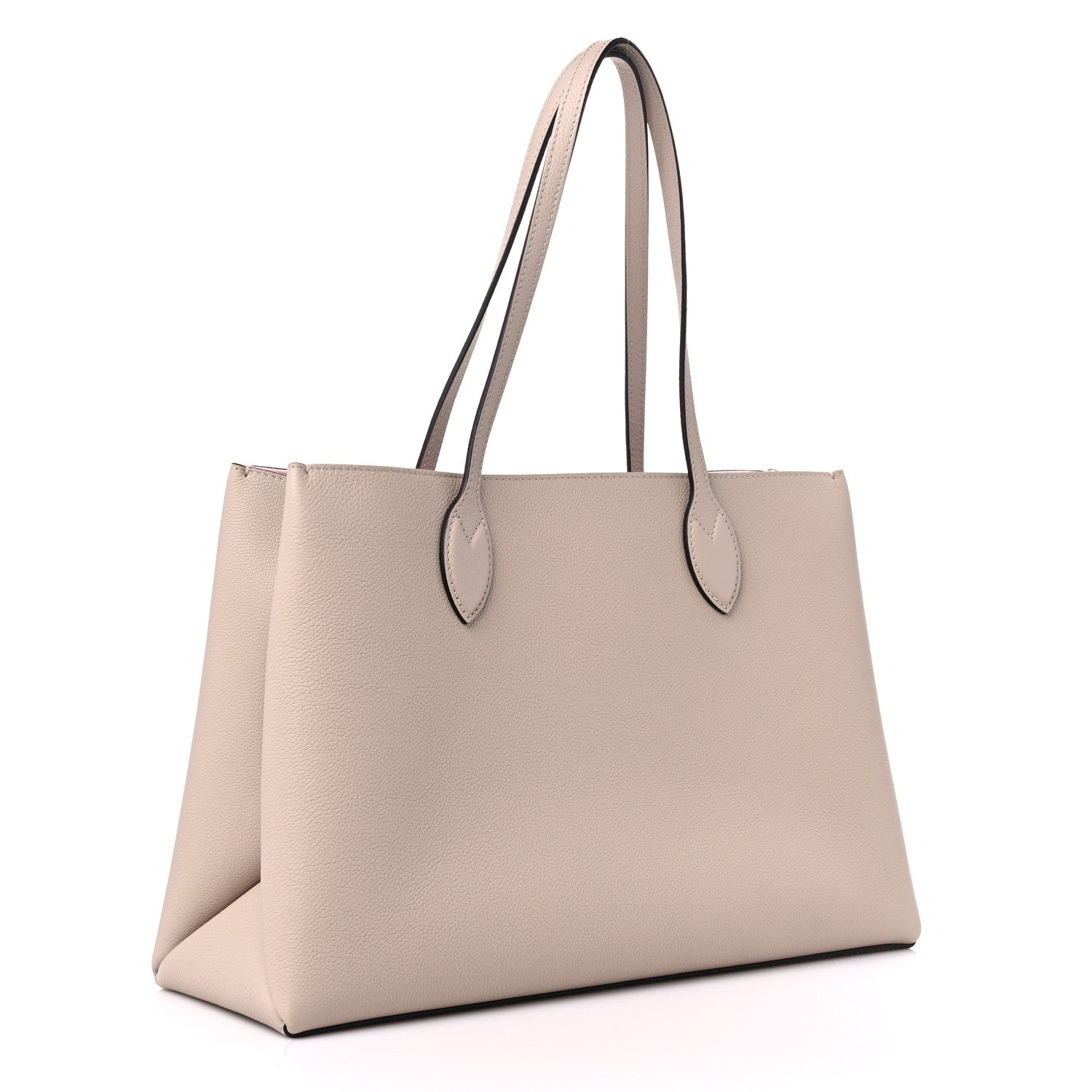 Louis Vuitton Grained Calfskin Lockme Shopper Greige 3 of 8
