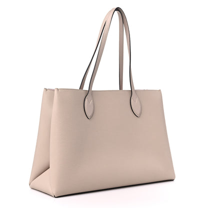 Louis Vuitton Grained Calfskin Lockme Shopper Greige 3 of 8