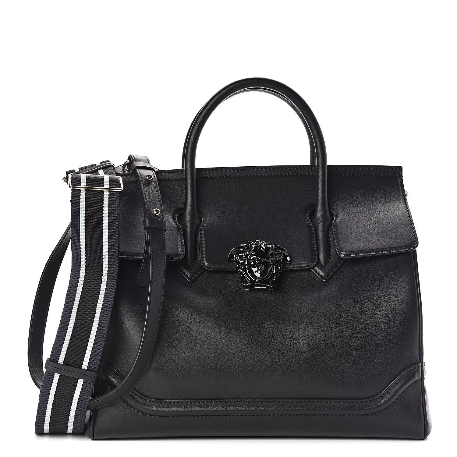 Versace Calfskin Large Palazzo Empire Bag Black 1 of 11