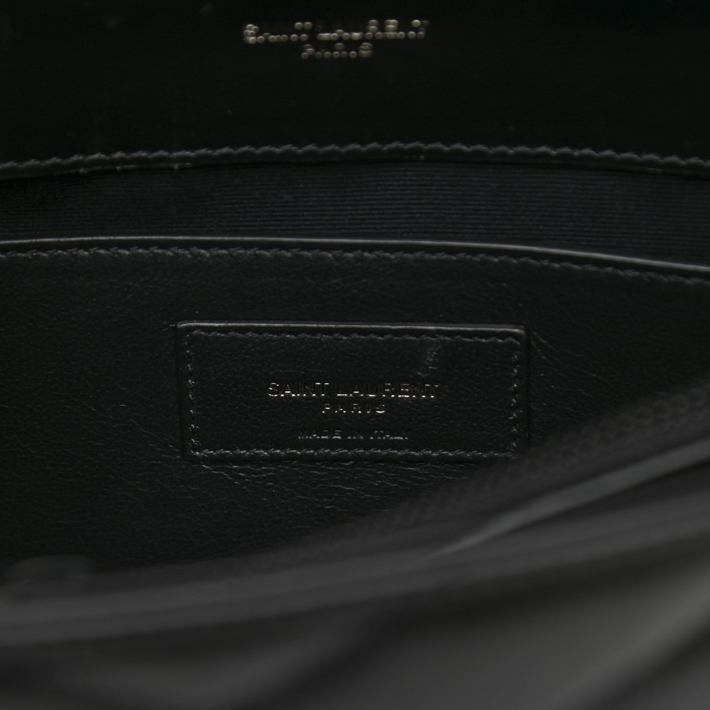 Calfskin Y Quilted Monogram Small Loulou Chain Satchel Black