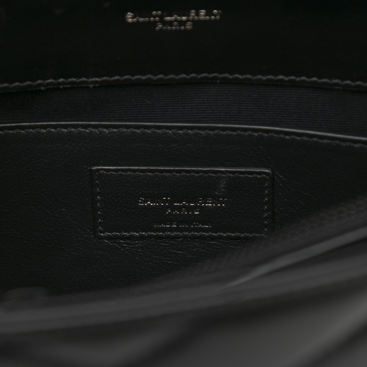 Saint Laurent Calfskin Y Quilted Monogram Small Loulou Chain Satchel Black 7 of 11