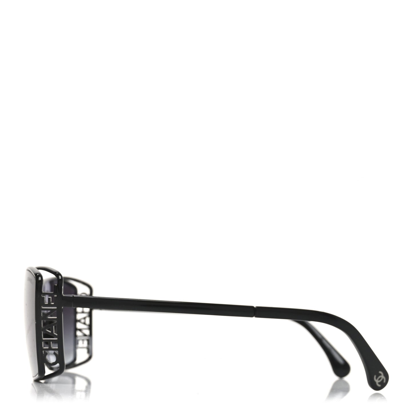 Metal Logo Square Sunglasses 71542 Black