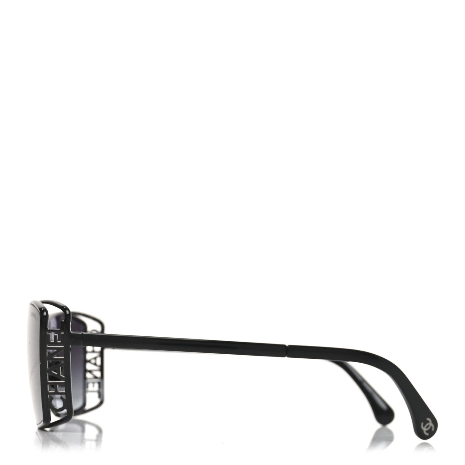 Chanel Metal Logo Square Sunglasses 71542 Black 3 of 7