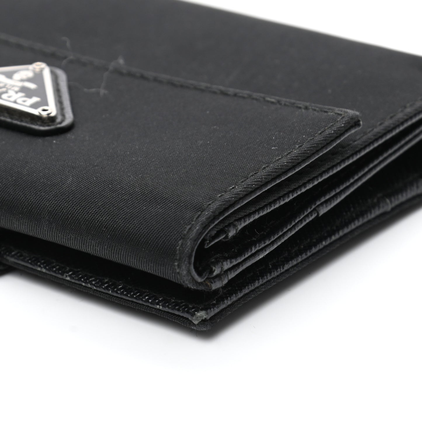 Tessuto Nylon French Wallet Black