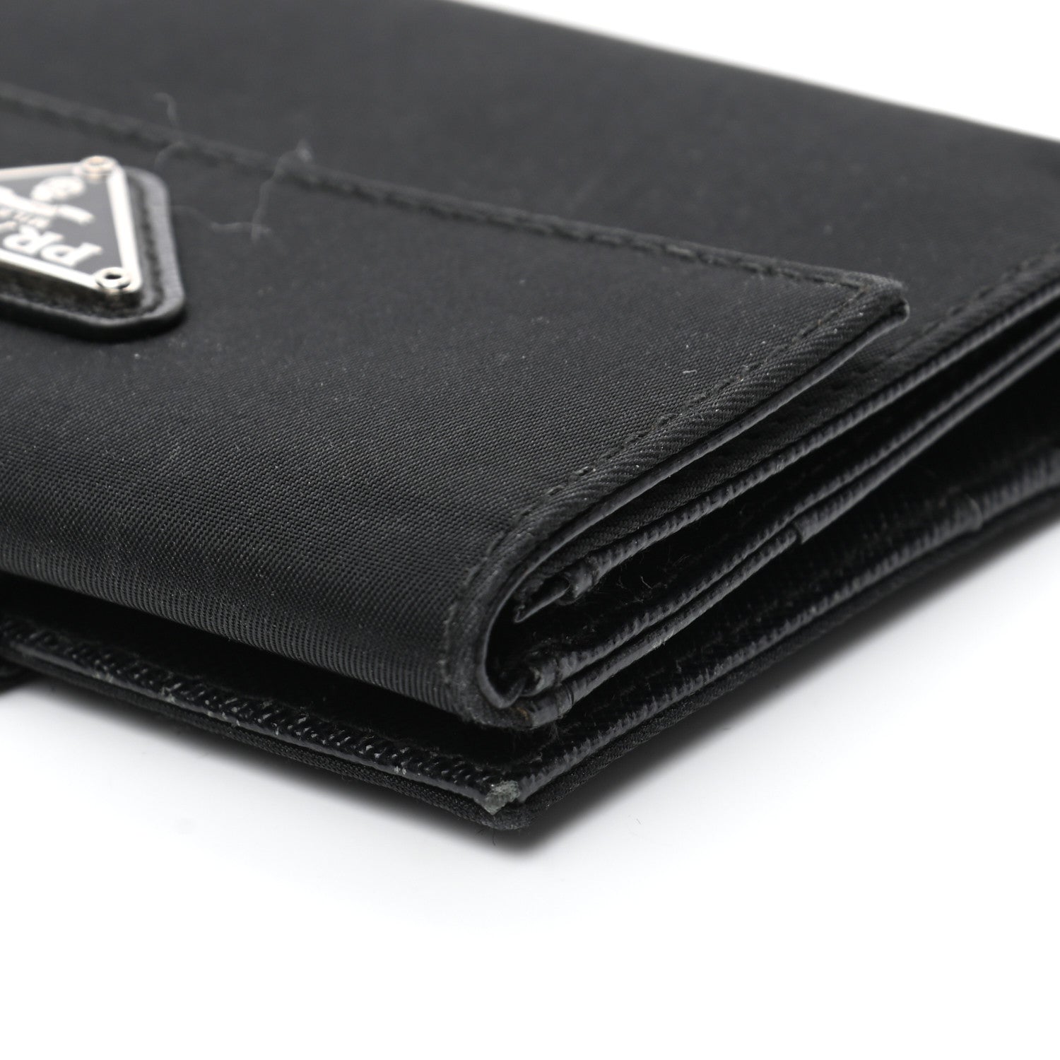 Prada Tessuto Nylon French Wallet Black 9 of 10