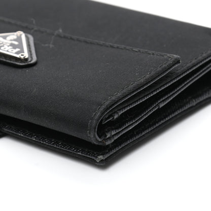 Prada Tessuto Nylon French Wallet Black 9 of 10