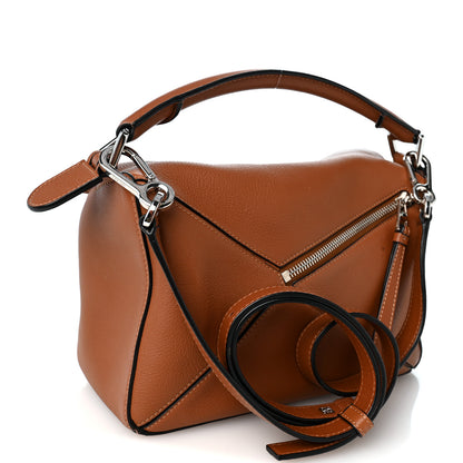 Loewe Grained Calfskin Small Puzzle Bag Tan 3 of 9
