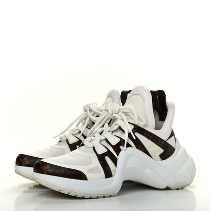 Louis Vuitton Patent Monogram LV Archlight Sneakers 37.5 White 3 of 22