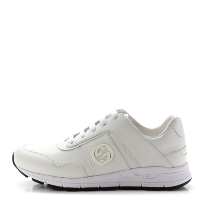 Gucci Calfskin Womens Interlocking G Sneakers 37 White 1 of 13