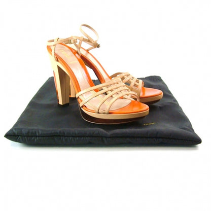 Fendi Leather Platform Heels Pumps Beige 4 of 8