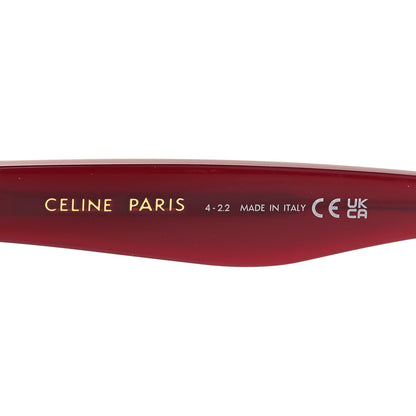 Celine Acetate Polarized Square Sunglasses CL4055IN Red 5 of 8