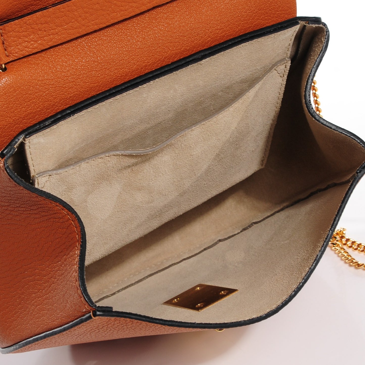 Grained Lambskin Drew Shoulder Bag Caramel