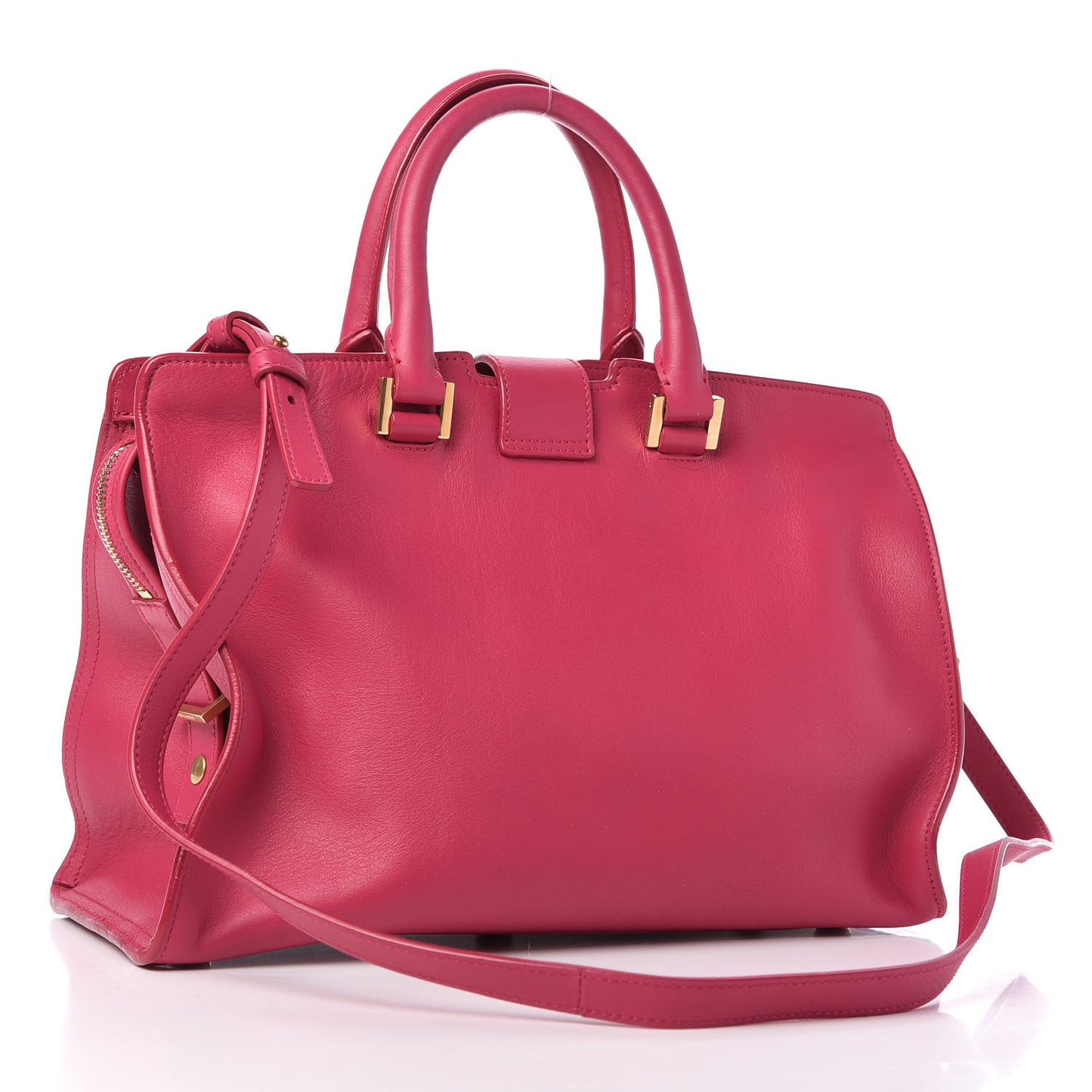 Calfskin Small Classic Y Cabas Fuchsia