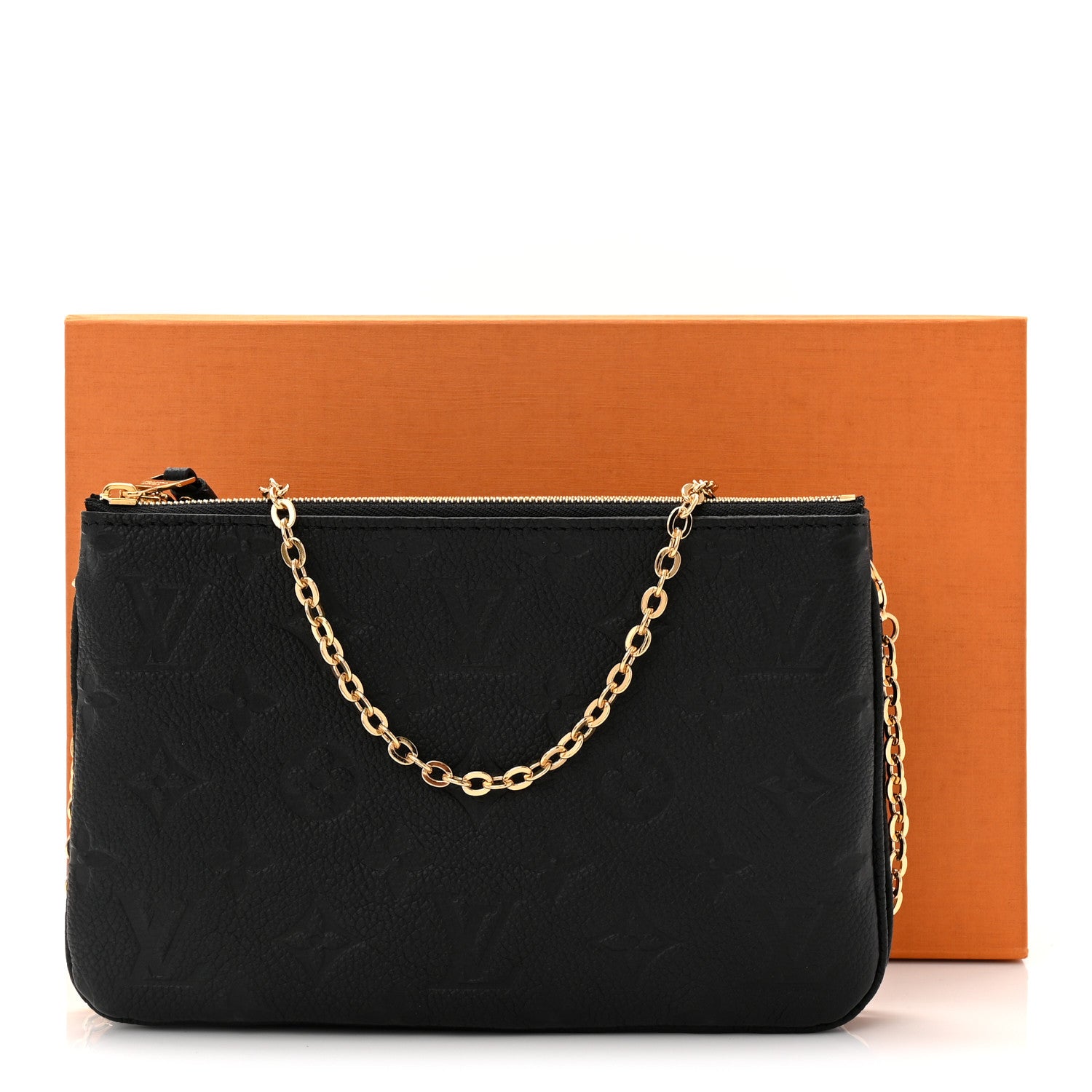 Louis Vuitton Empreinte Double Zip Pochette Black 11 of 11