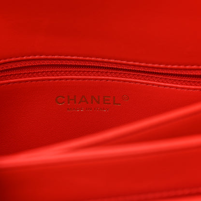 Chanel Lambskin Chevron Quilted Medium Trendy CC Dual Handle Flap Bag Red 5 of 8