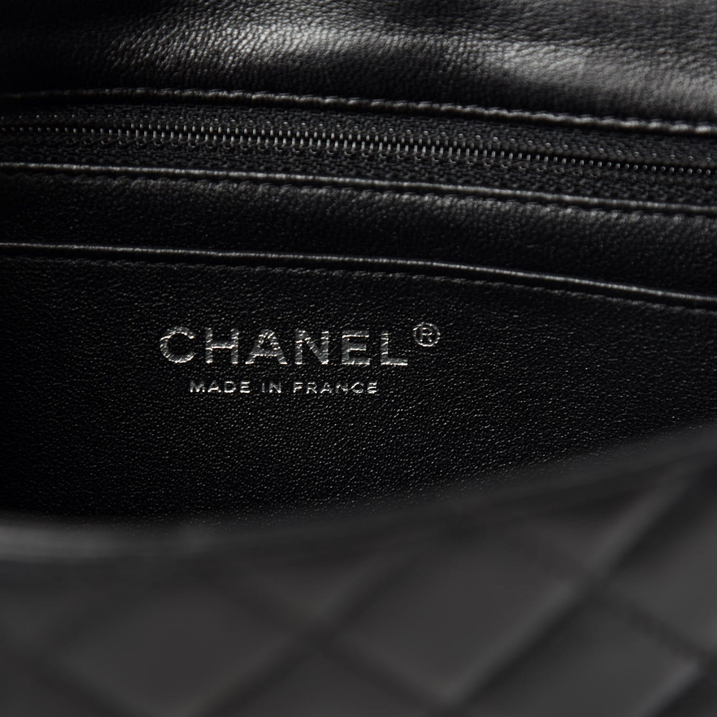 Lambskin Quilted Mini Rectangular Flap Black