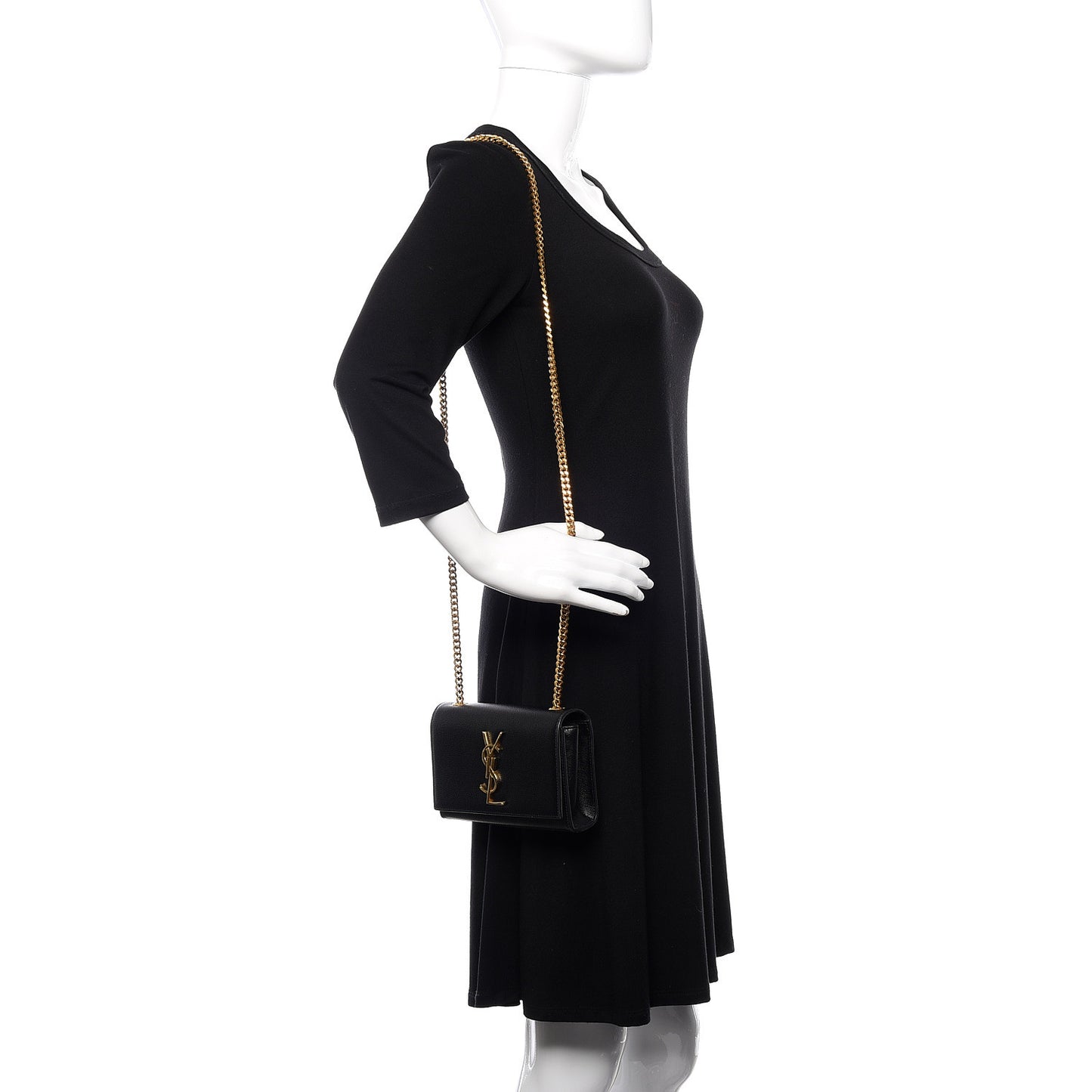 Grain De Poudre Small Monogram Kate Satchel Black