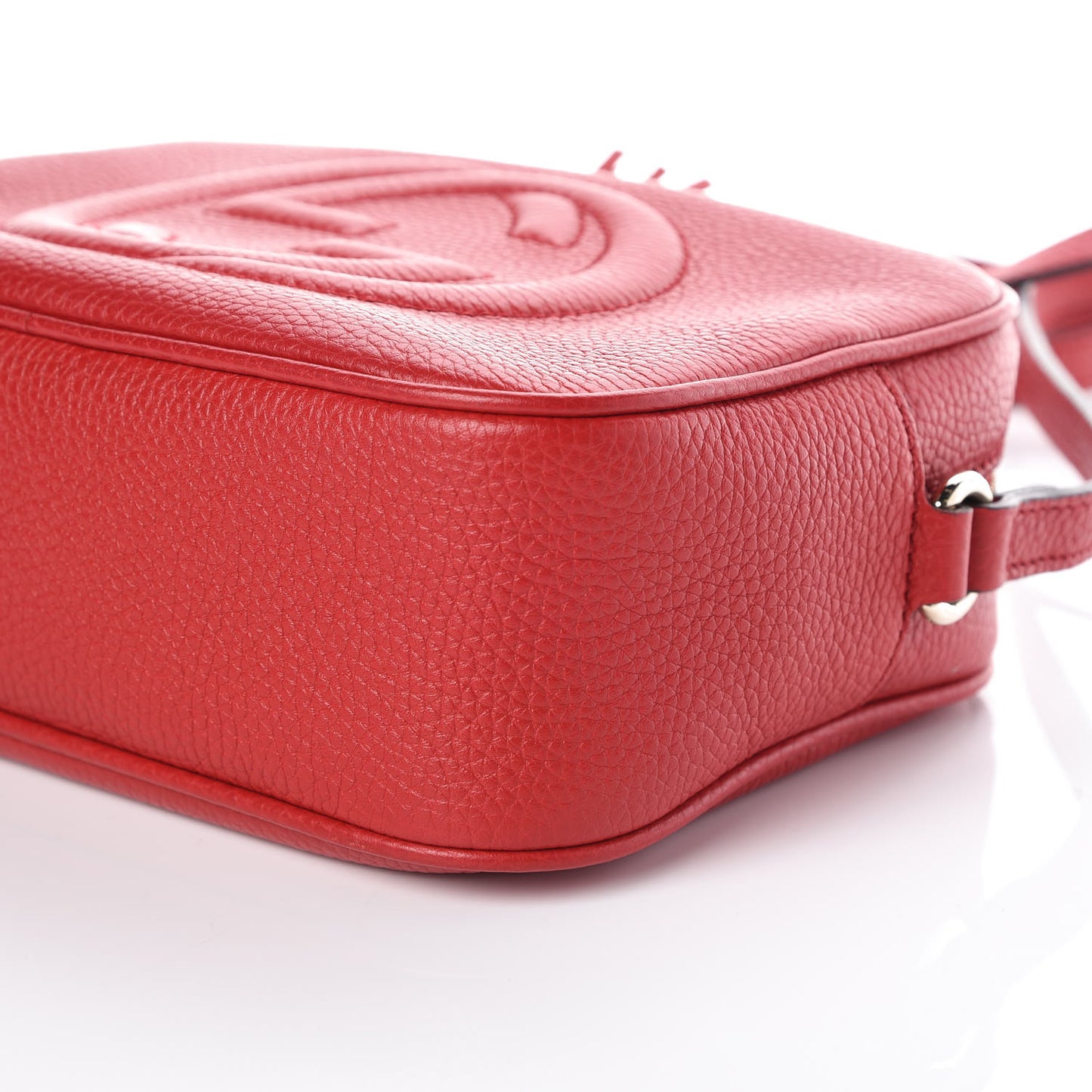 Pebbled Calfskin Small Soho Disco Bag Tabasco Red