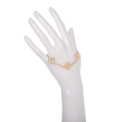 Van Cleef & Arpels 18K Yellow Gold 5 Motifs Vintage Alhambra Bracelet 2 of 7