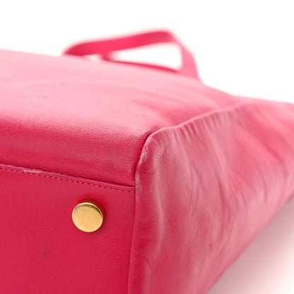 Saint Laurent Calfskin Suede Reversible East West Shopping Tote Pink 17 of 23
