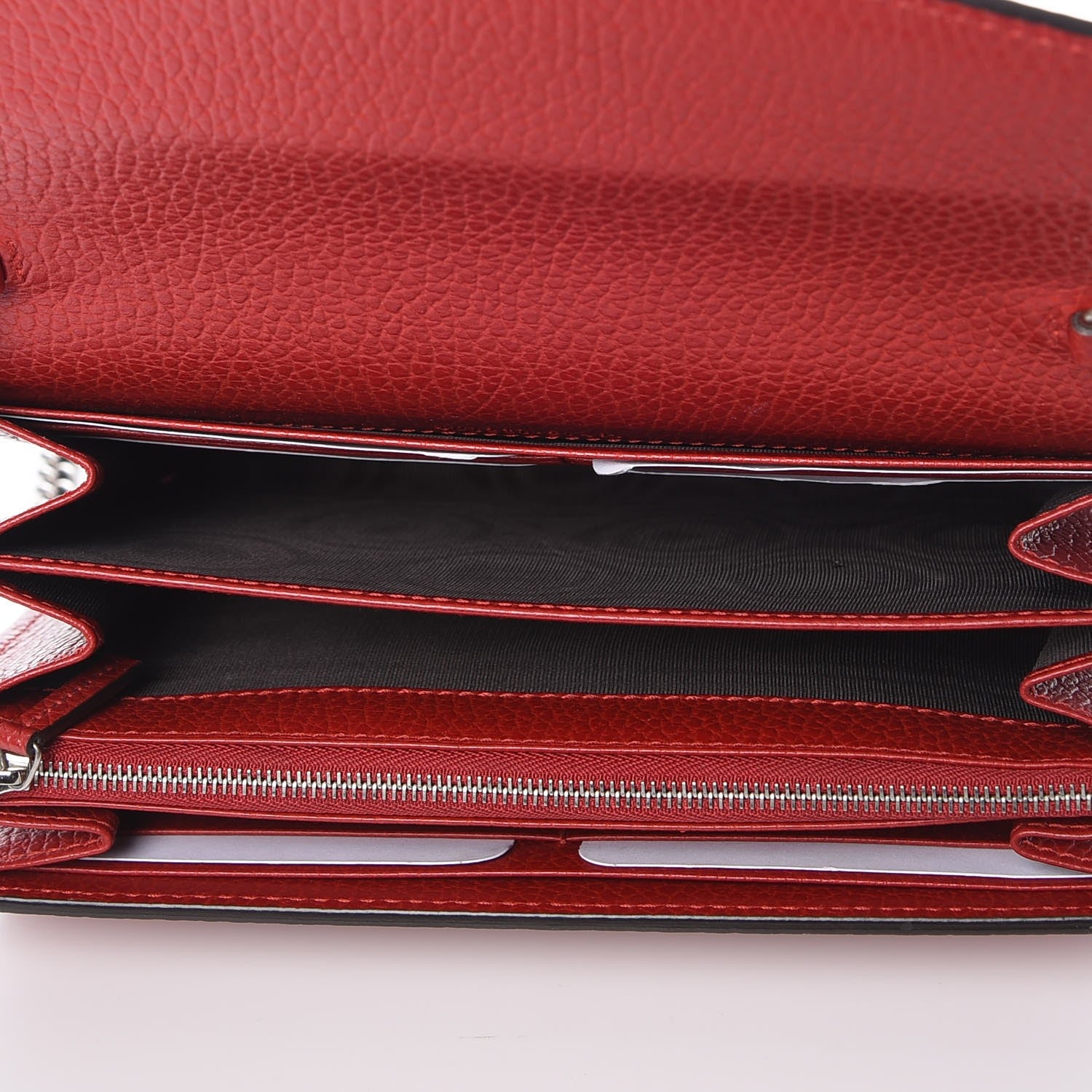 Gucci Calfskin Mini Dionysus Chain Wallet Hibiscus Red 5 of 8