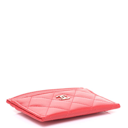 Chanel Caviar Quilted Card Holder Red 4 of 9