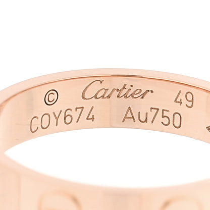 Cartier 18K Pink Gold 3.5mm LOVE Wedding Band Ring 49 5 4 of 4