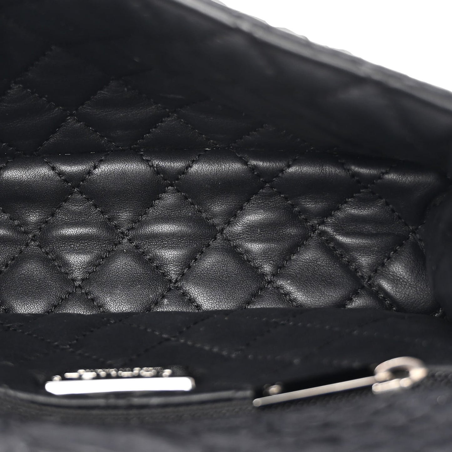 Snakeskin Mini  Flap Black