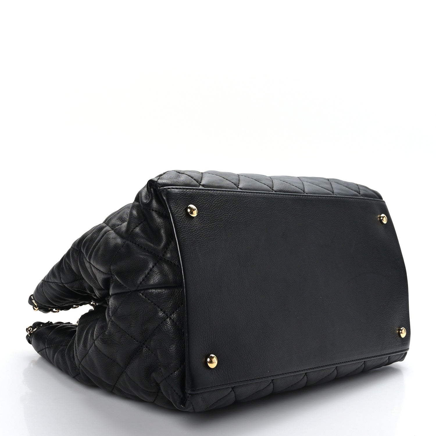 Chanel Calfskin Quilted Small Chain Me Tote Black 4 of 12
