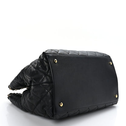 Chanel Calfskin Quilted Small Chain Me Tote Black 4 of 12