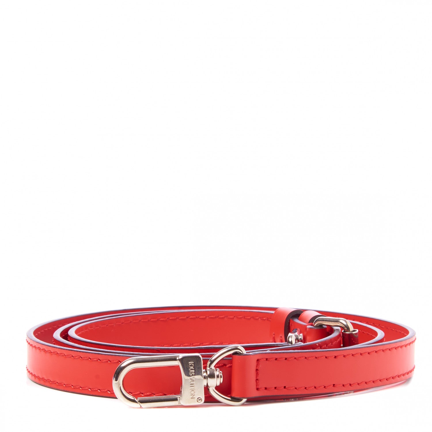 Louis Vuitton Calfskin 16mm Adjustable Shoulder Strap Coquelicot 1 of 5