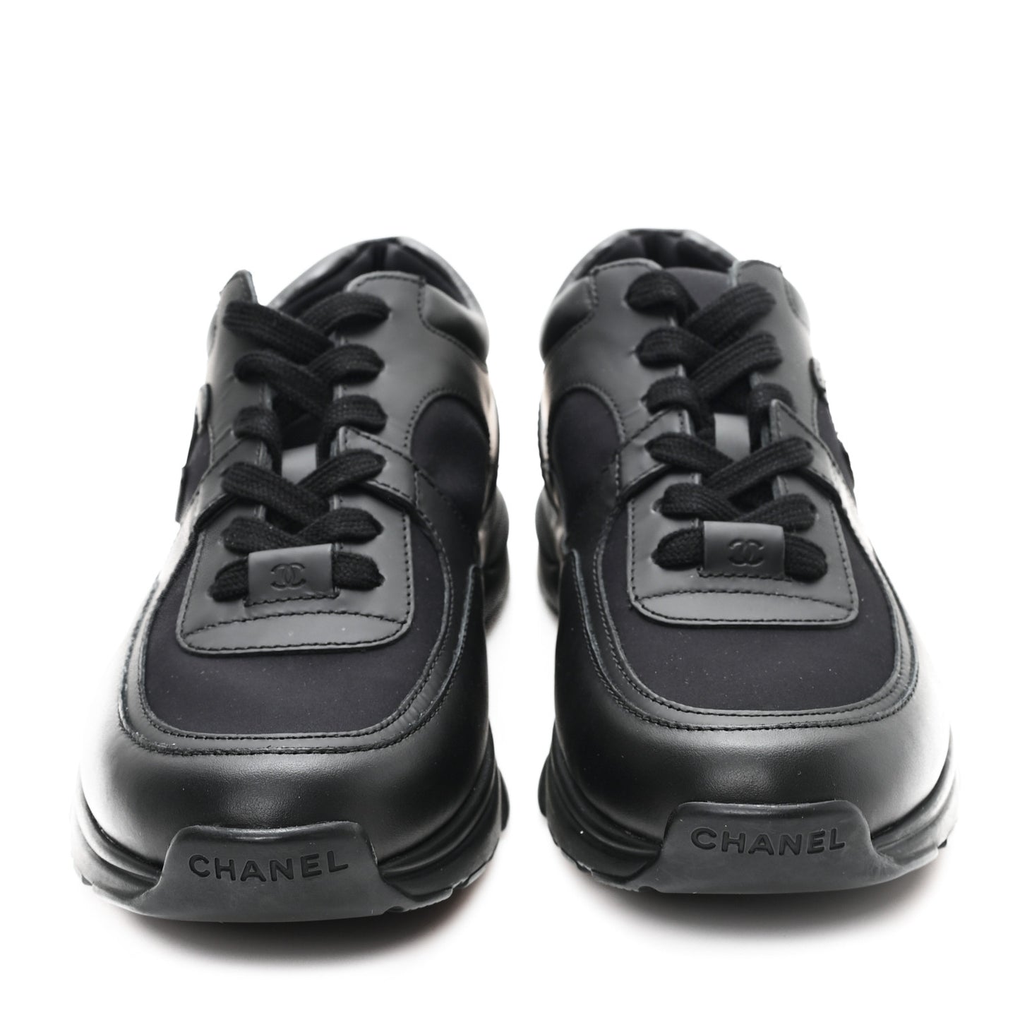 Calfskin Lambskin CC Uniform Sneakers 41 Black 41 Black