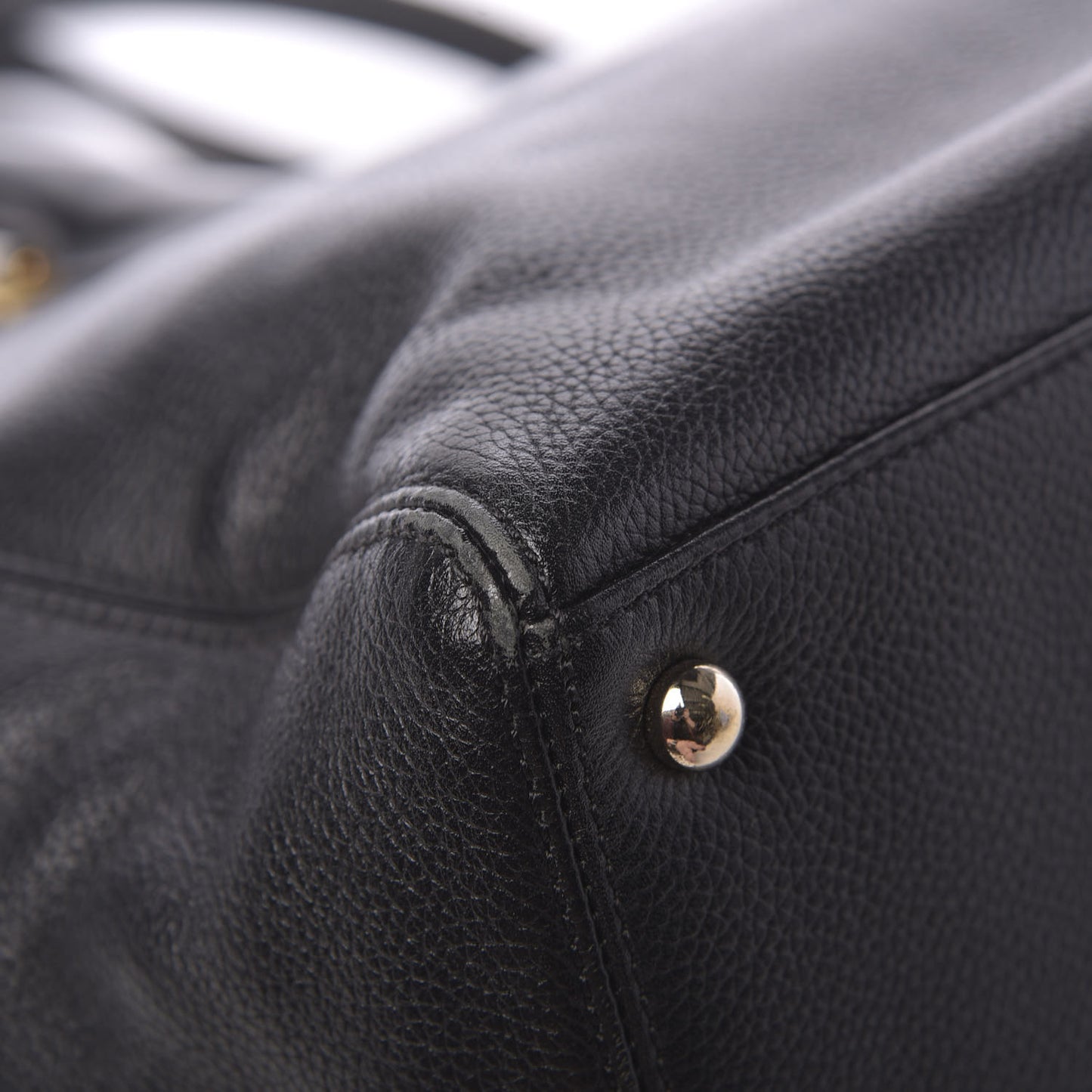 Calfskin Cerf Shopper Tote Black