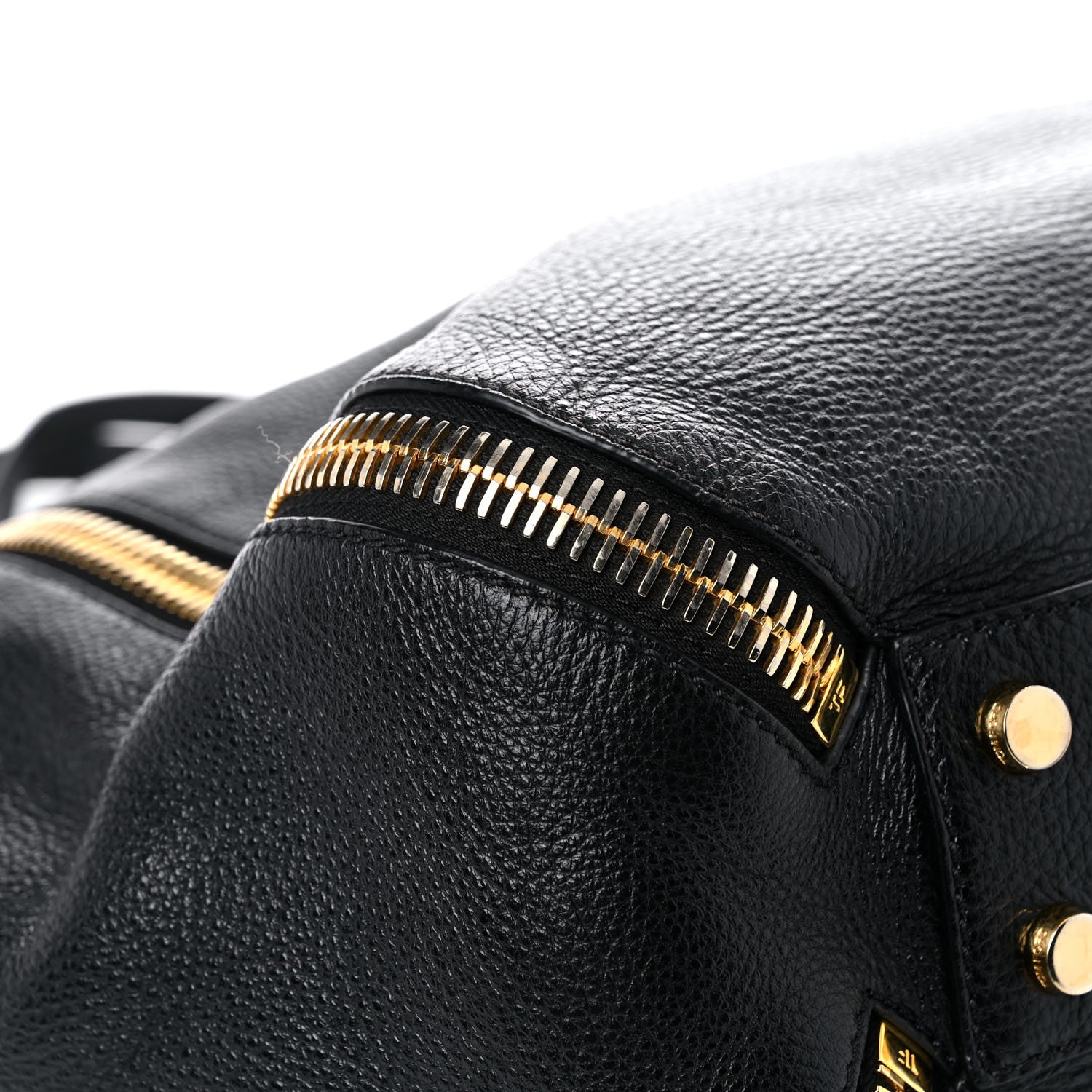 Tom Ford Grained Calfskin Sedgwick Medium Zipper Tote Black 6 of 20