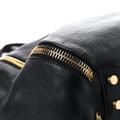 Tom Ford Grained Calfskin Sedgwick Medium Zipper Tote Black 6 of 20